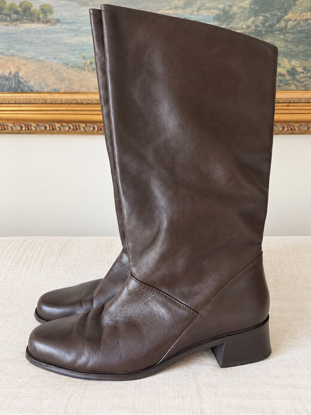 Women’s Brown Leather Mid-Calf Boots